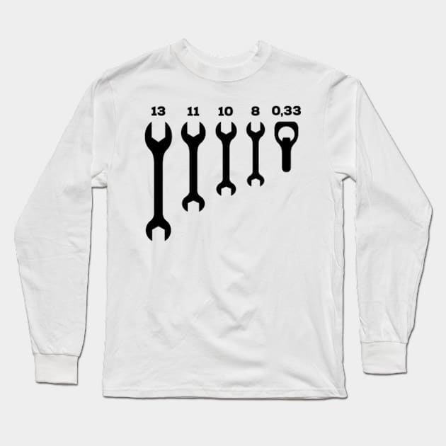 funny wrench jaw spanner beer car mechanic gift Long Sleeve T-Shirt by MrTeee